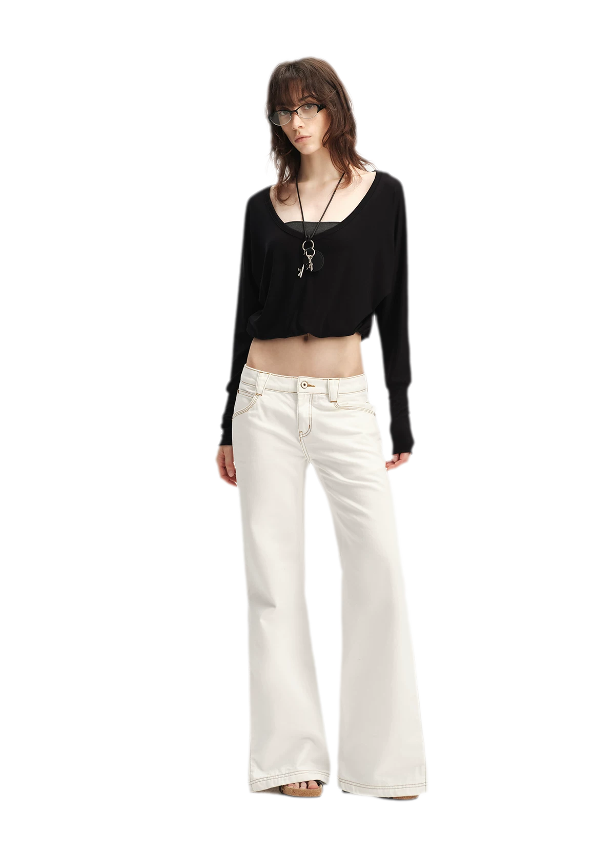Lyocell Asymmetric Off-Shoulder Top