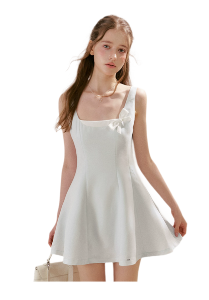 Bow Detail Short A-Line Dress