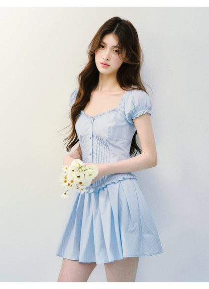 Sea Salt Afternoon Striped Tea Dress