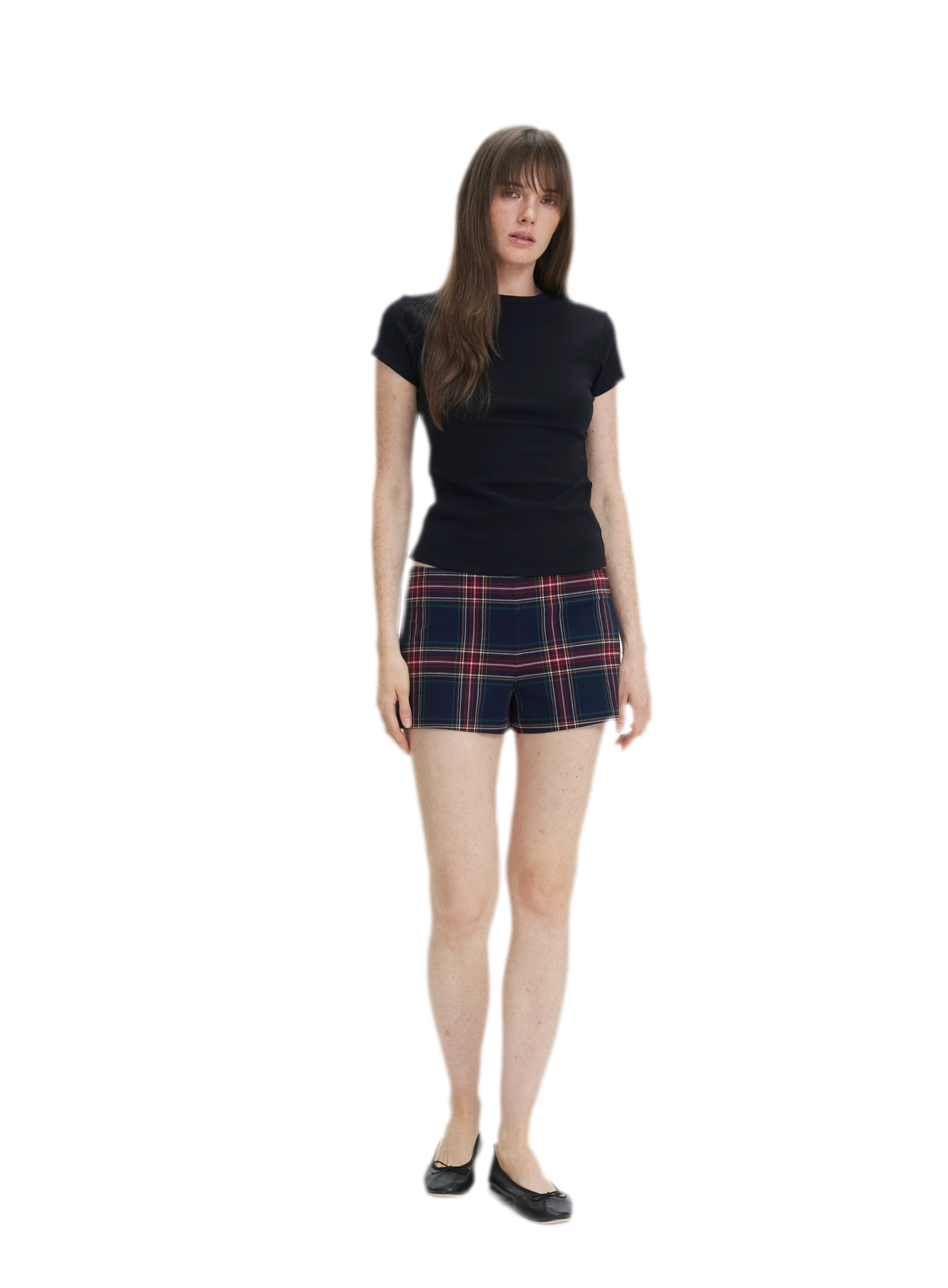 Vintage Plaid Low-Rise Bottoms