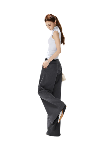 Tailored Wide-Leg Pants