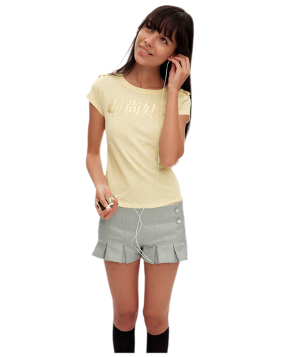 Gold Graphic Fitted T-Shirt