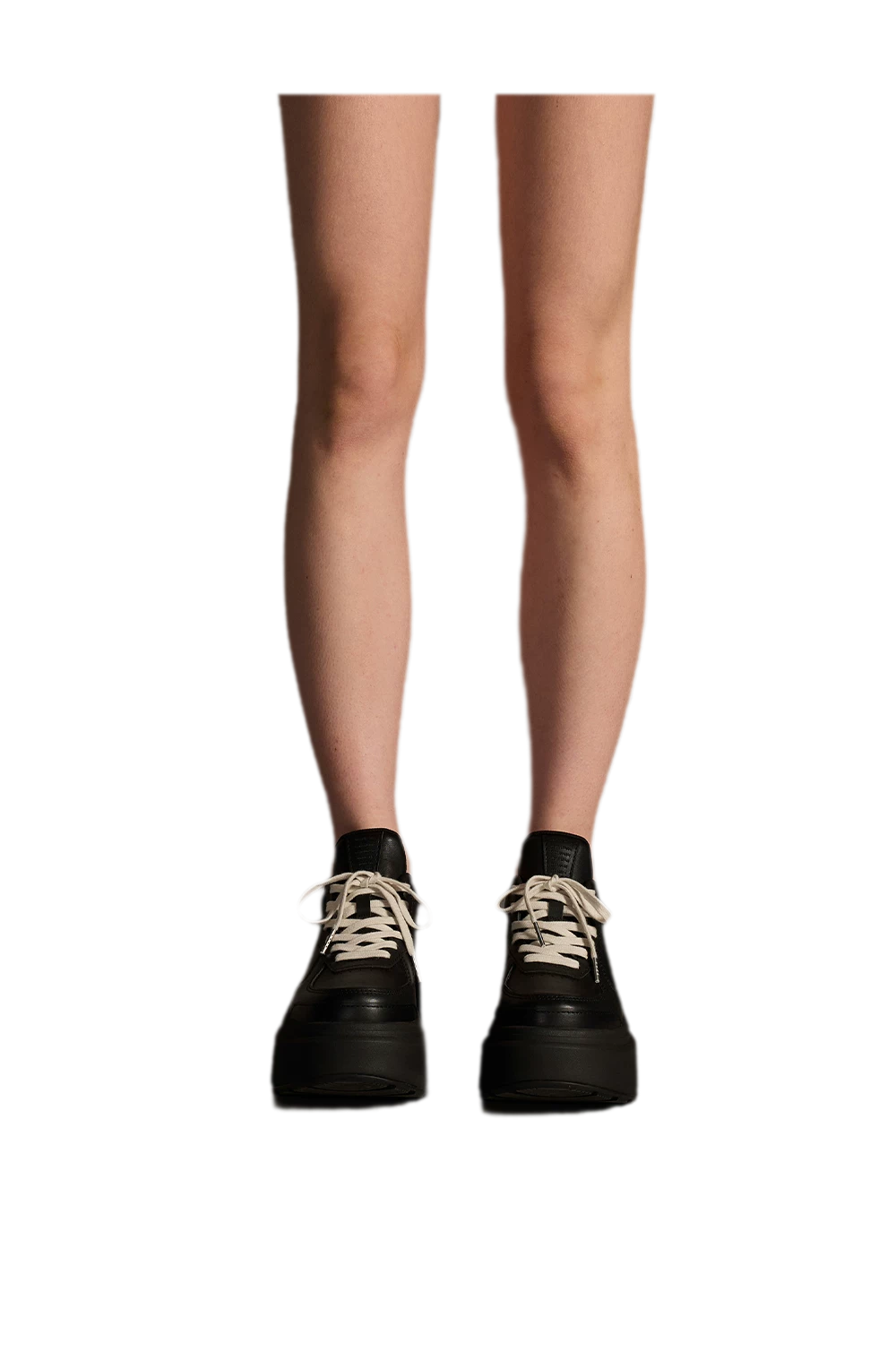 Leather Platform Running Shoes