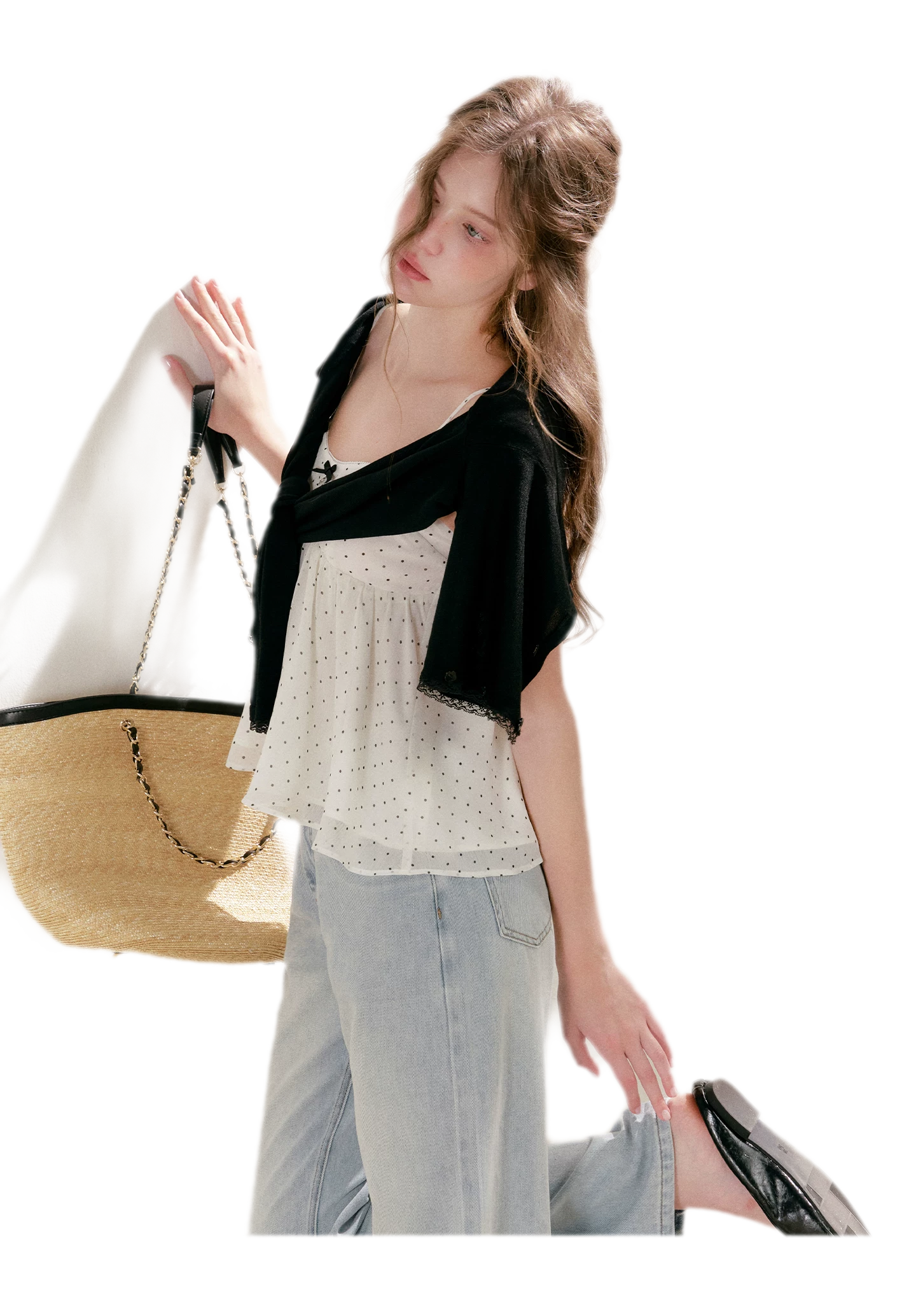 Polka Dot Ruffle Cami