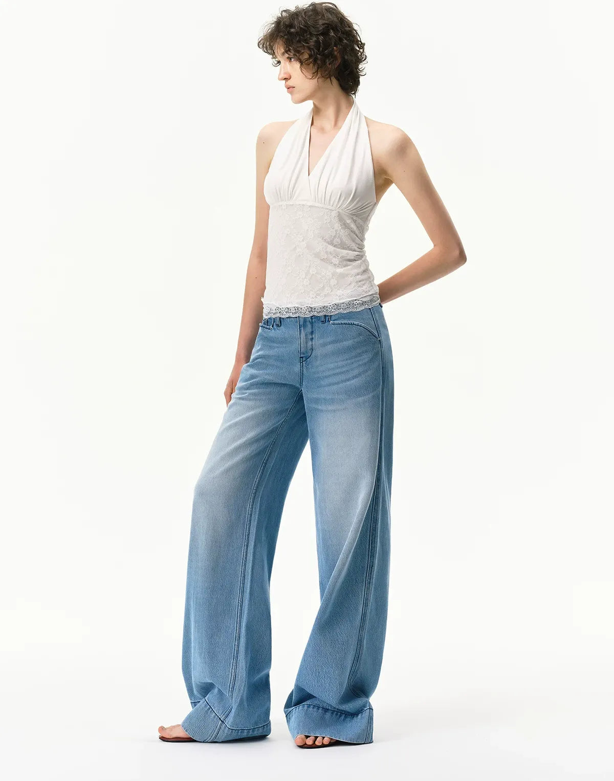 Lyocell Wide-Leg Jeans