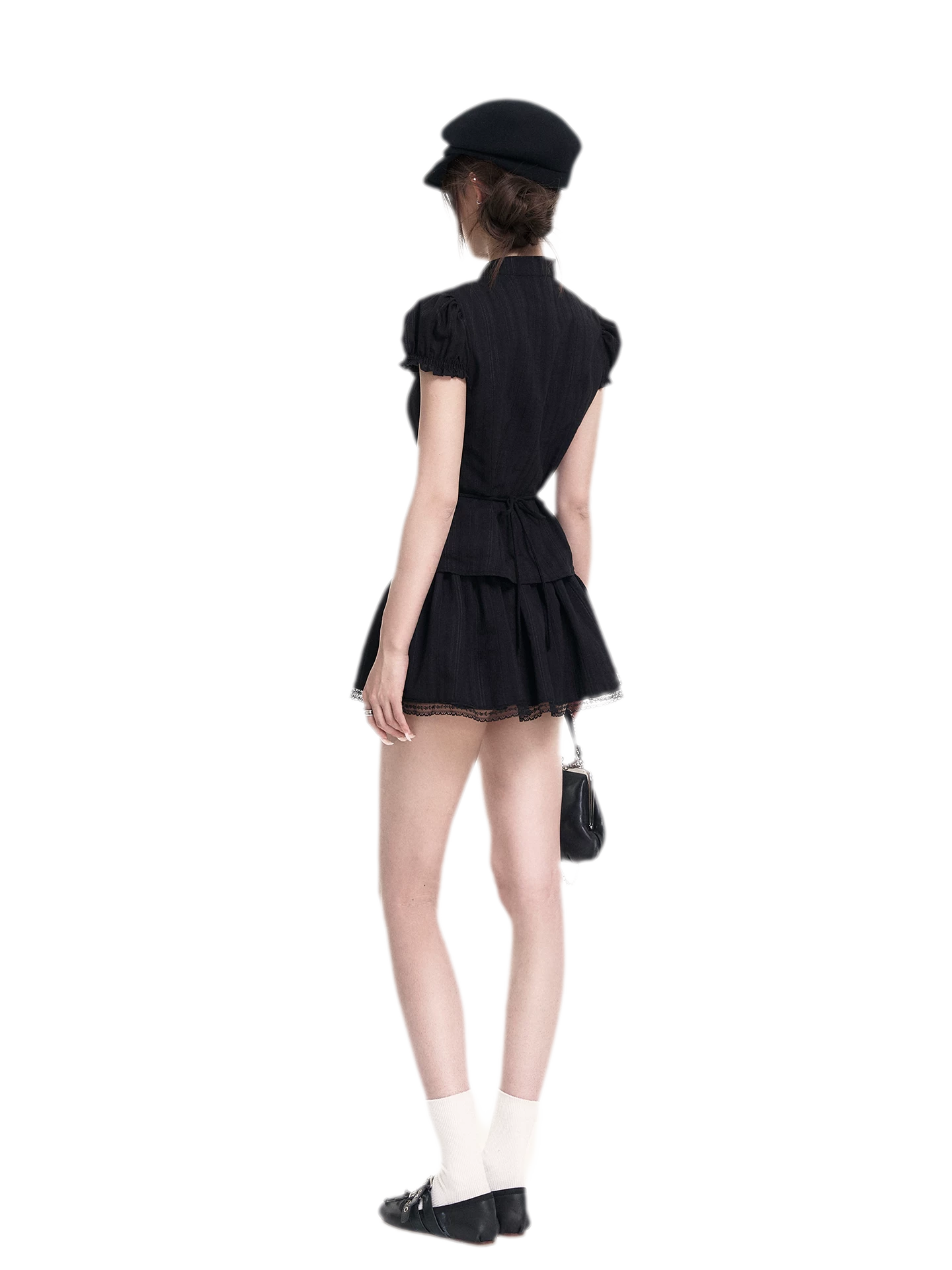 Lace Puff Sleeve Set