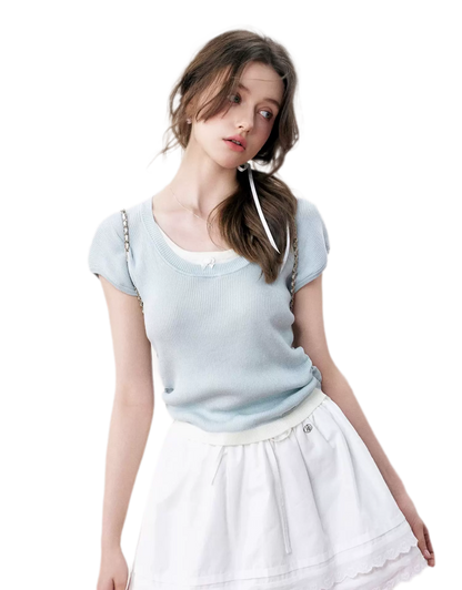 Ruched Layered T-Shirt