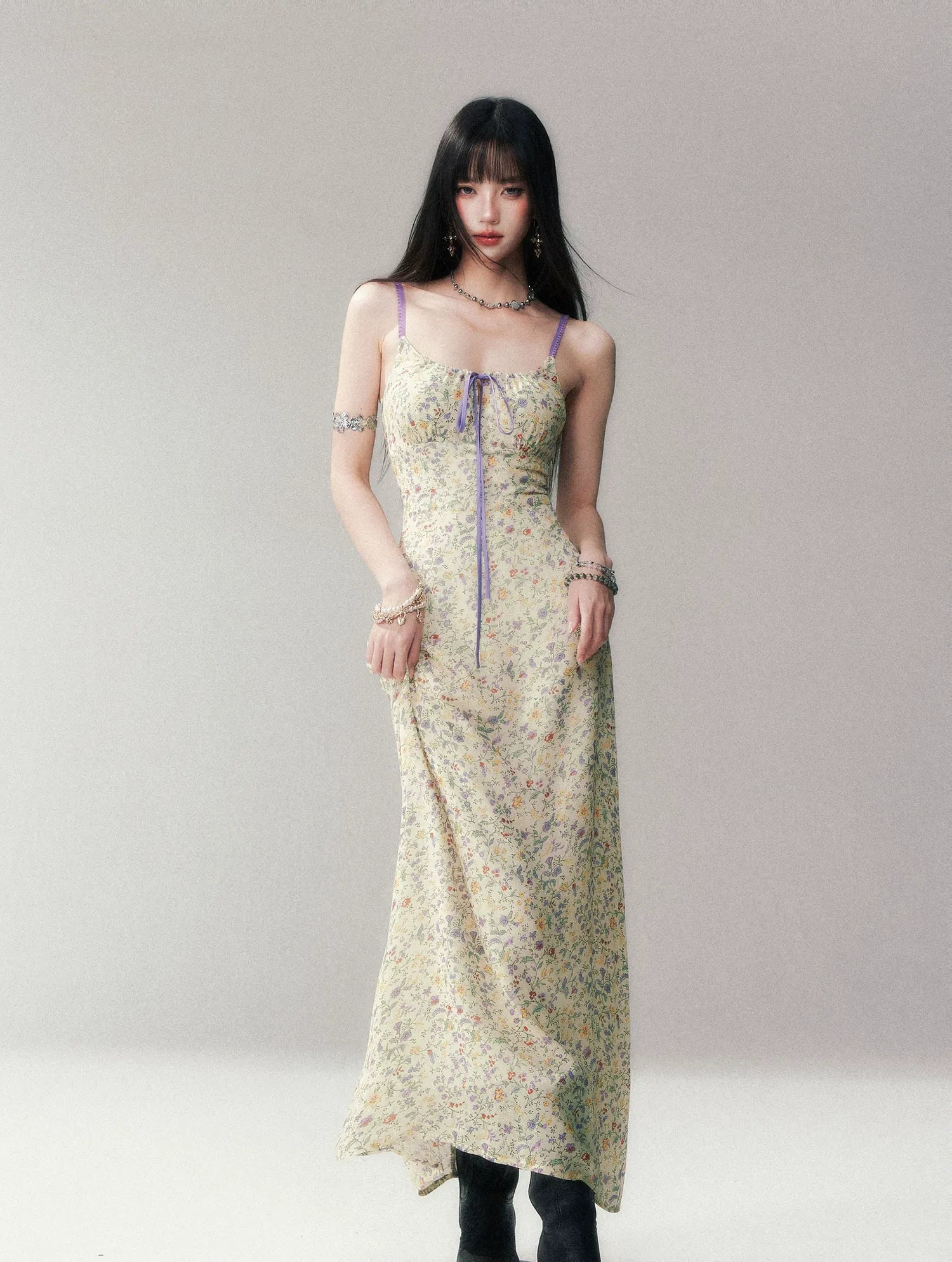 Iris Print Viscose Maxi