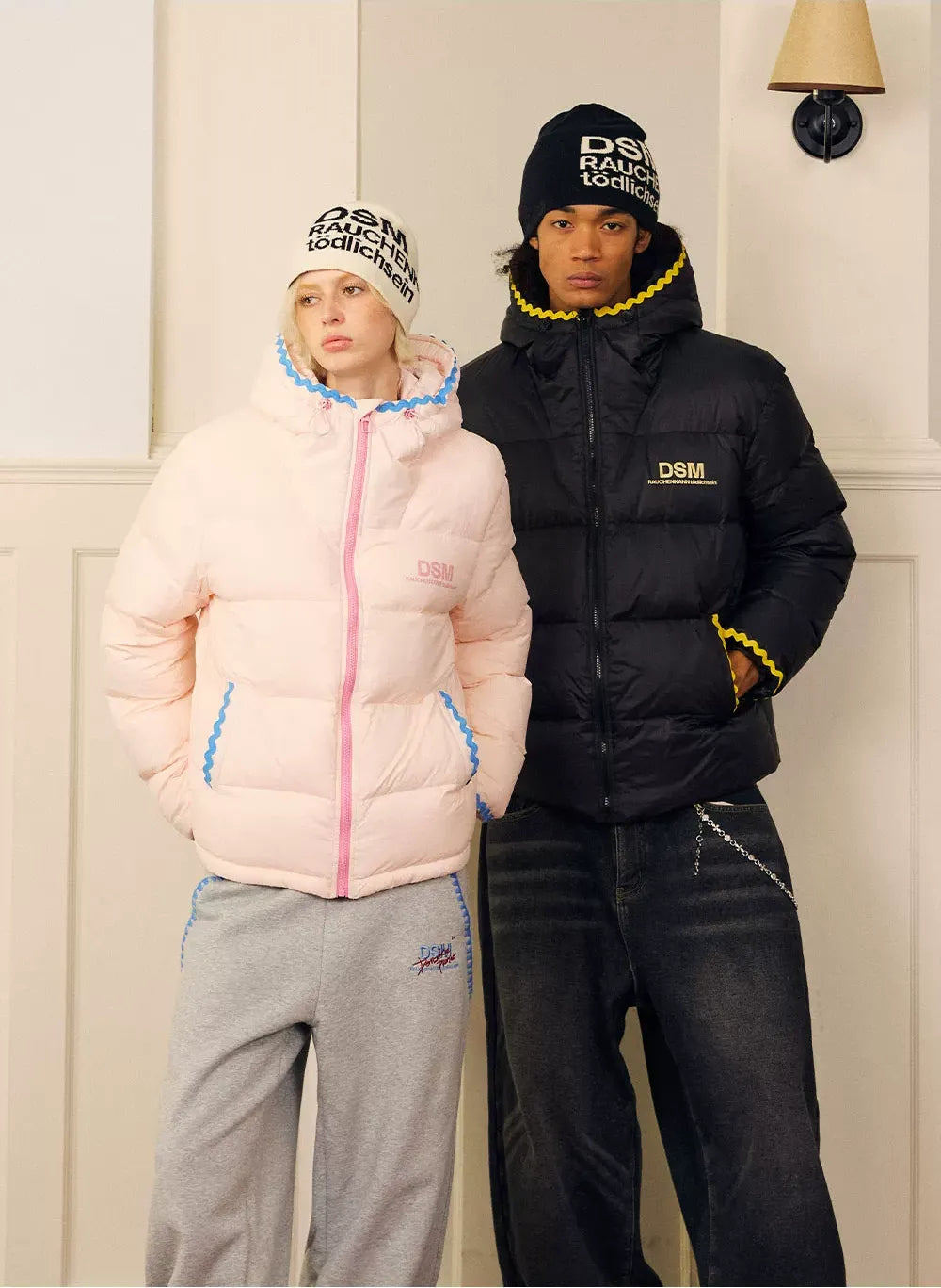 Shell Embroidered Hooded Down Jacket