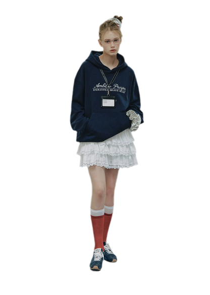 Embroidered Cotton Hooded Sweatshirt