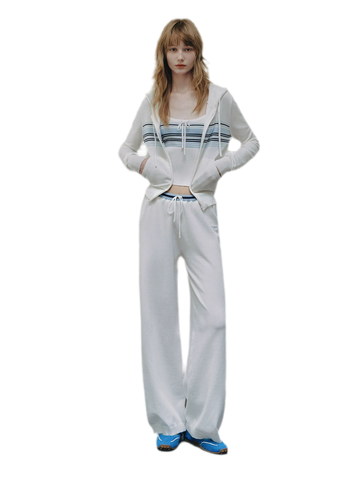 Striped Hooded Three-Piece Set
