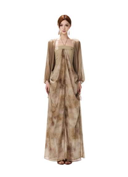 Sheer Wrap Asymmetric Blouse