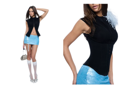 Structured Fishbone Corset Top