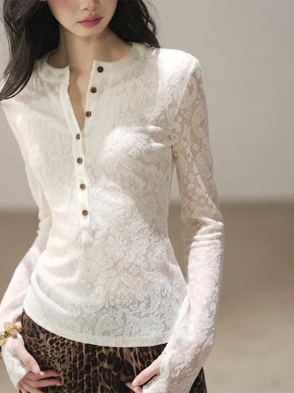 Paisley Jacquard Cropped Wool Top