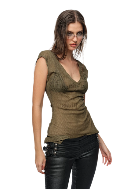 Coated Slim Flared Pants