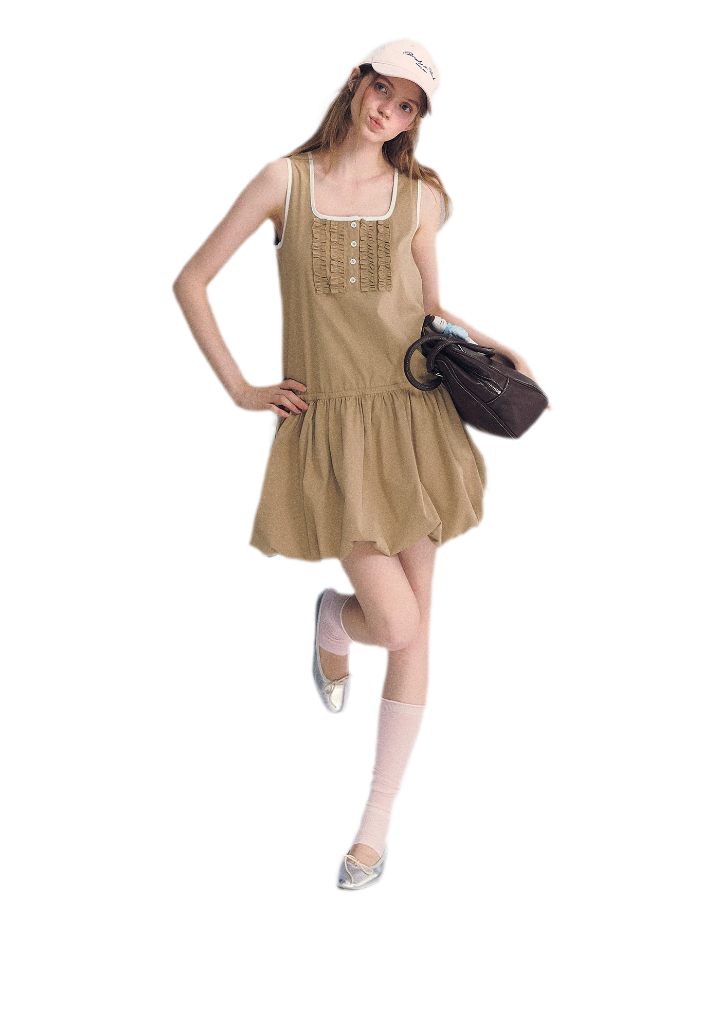 Ruched Lace Bubble Dress