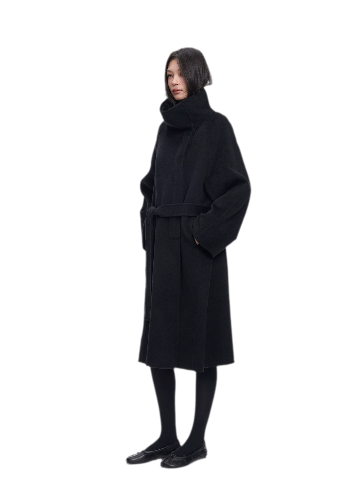 Double-Faced Wool Belted Coat