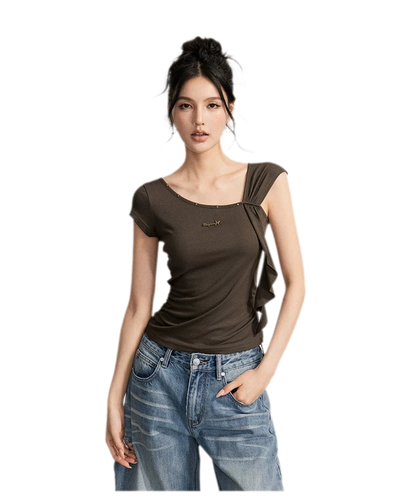 Draped Asymmetric Tee