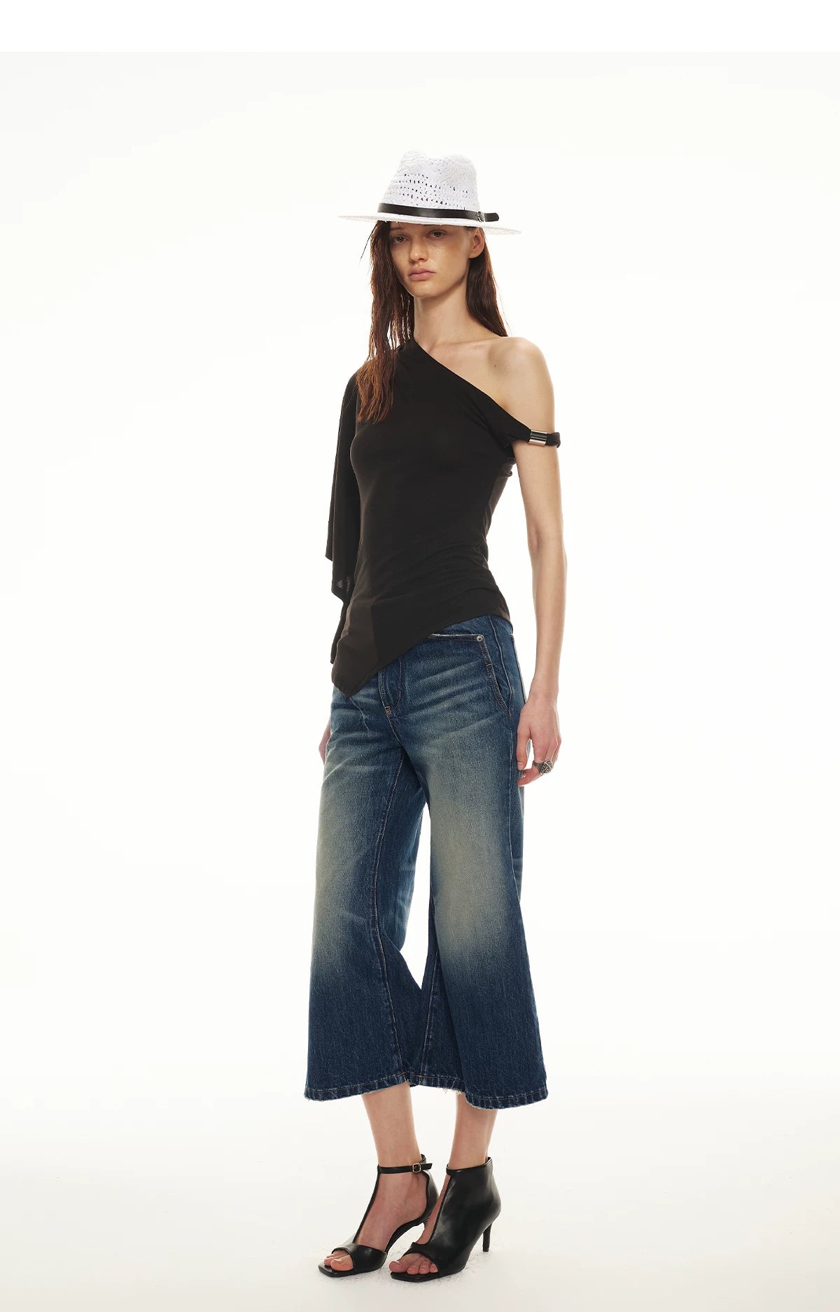 Modal Asymmetrical Single-Shoulder Top