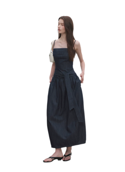 Tie Waist A-Line Dress