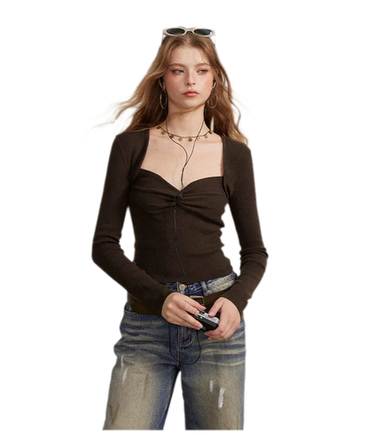 Twist Front Knit Top