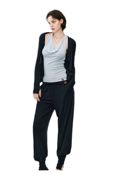 Irregular Ruffle Knit Set