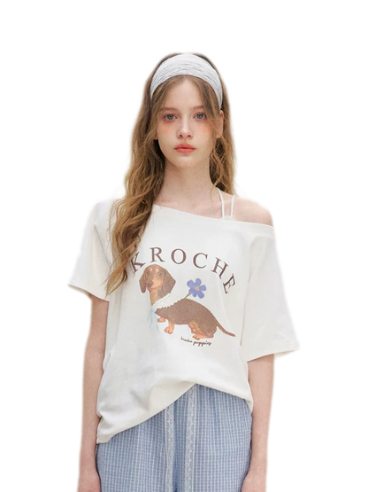 Handpainted Dachshund Tee Cami