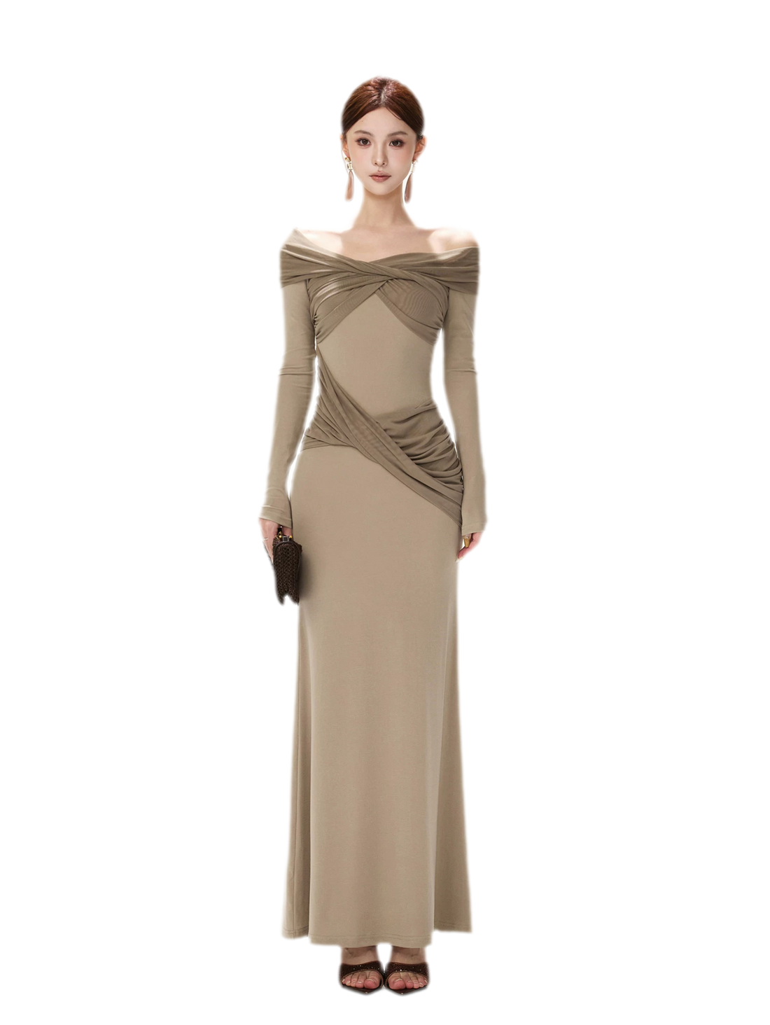 Mesh Twist Mermaid Knit Dress