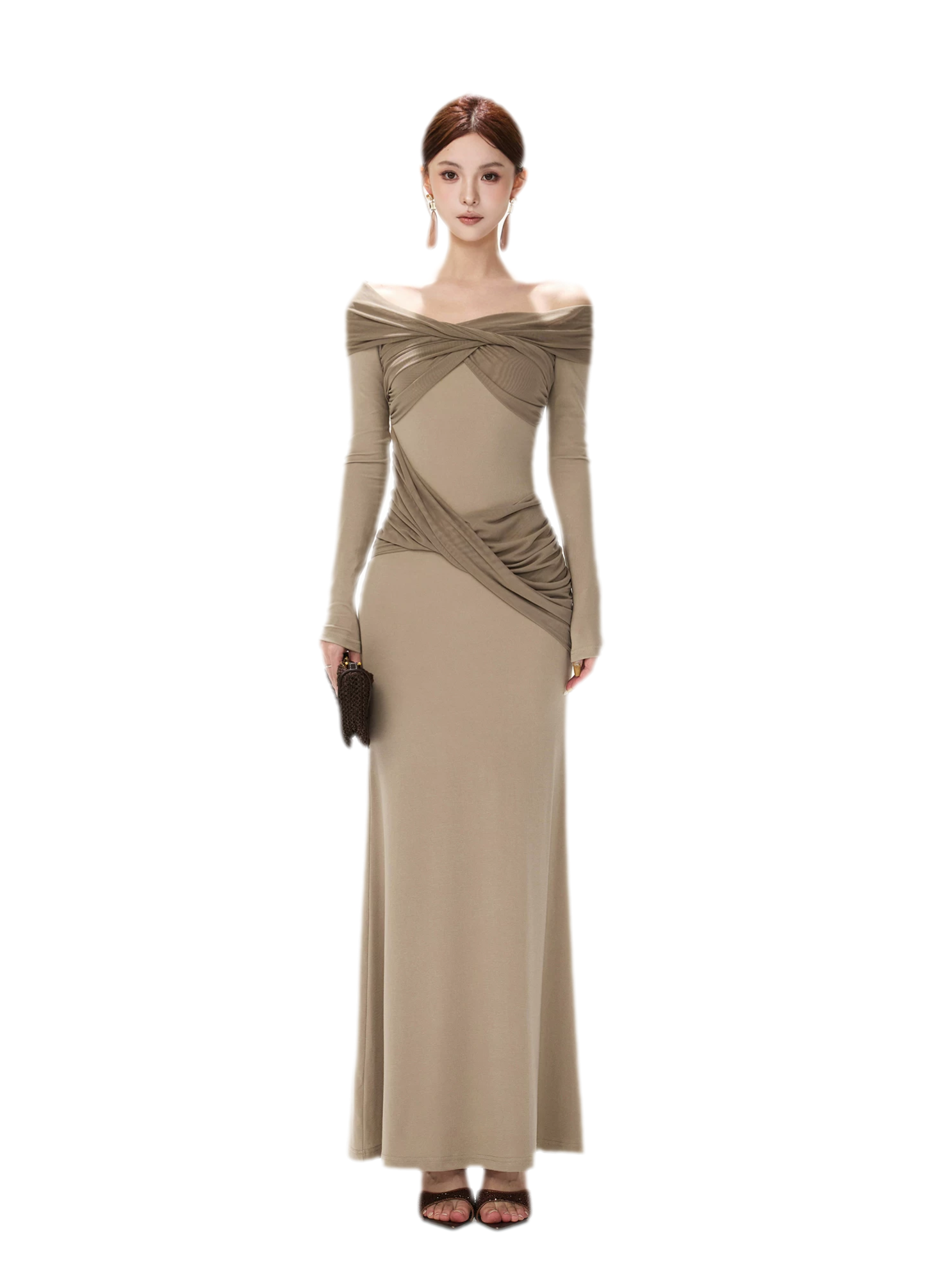 Mesh Twist Mermaid Knit Dress