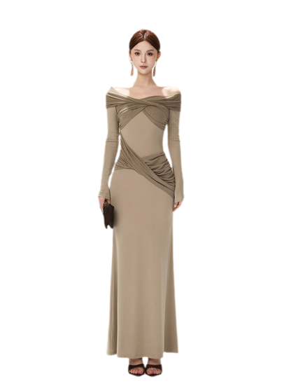 Mesh Twist Mermaid Knit Dress
