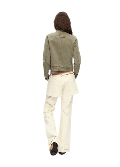 Washed Cotton Napoleon Jacket