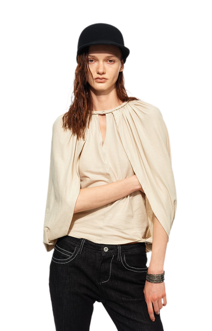 Cotton Cape Sleeve Top