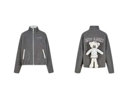 Printed Fleece Raglan Jacket