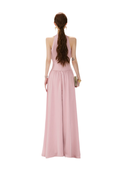 Rhinestone Halter Maxi Dress