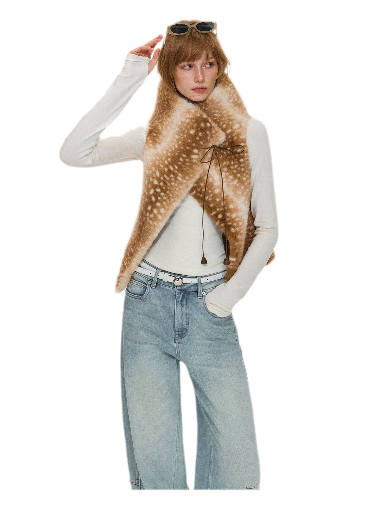 Plush Faux Fur Cropped Vest