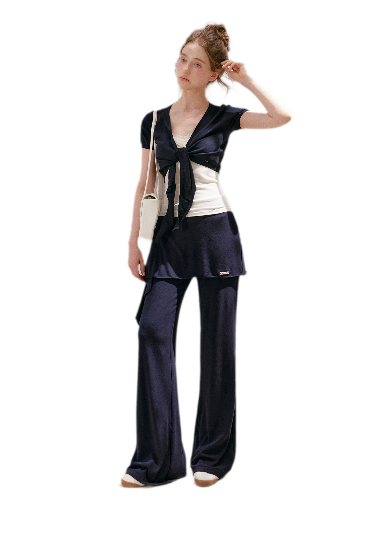 Sportique Cropped Knit Cardigan