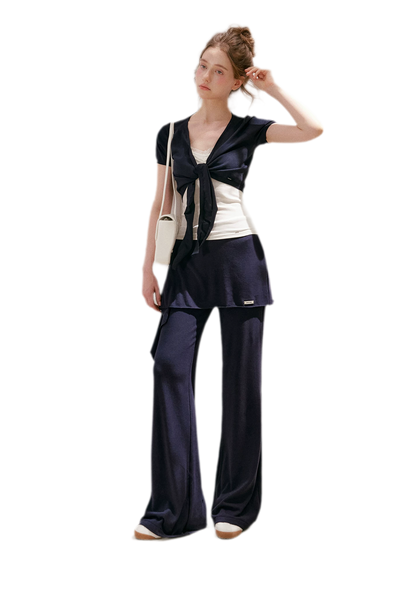 Sportique Cropped Knit Cardigan
