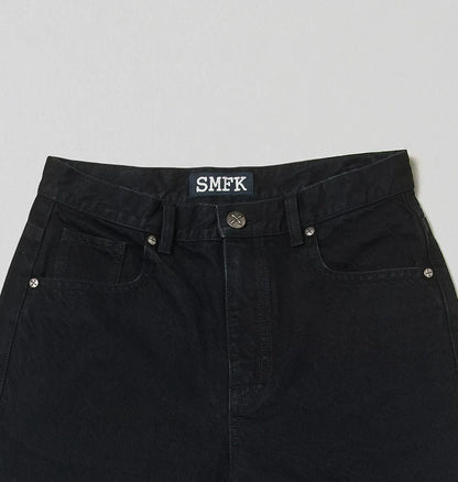 Cross Statue Wide Straight Jeans