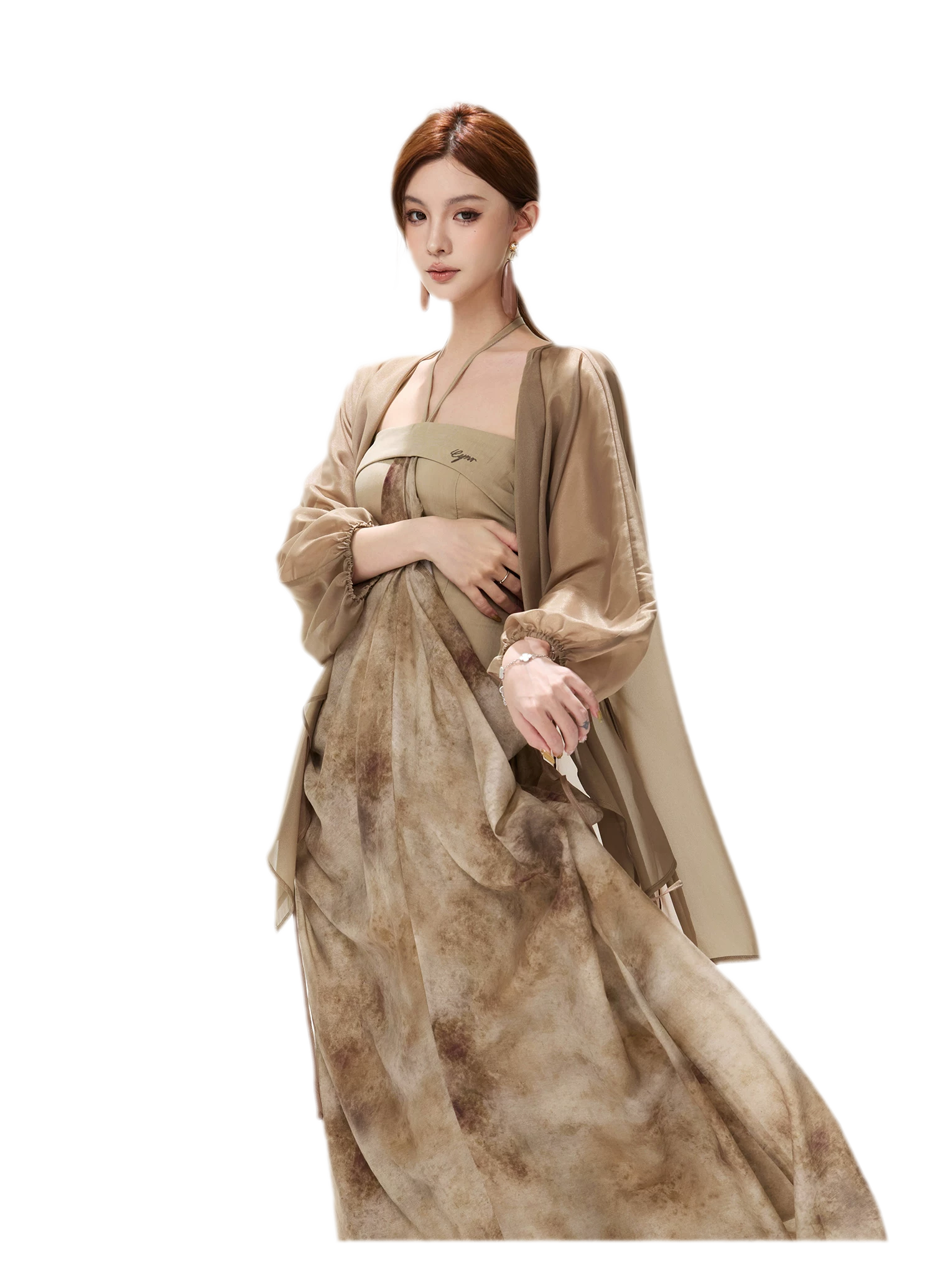 Sheer Wrap Asymmetric Blouse