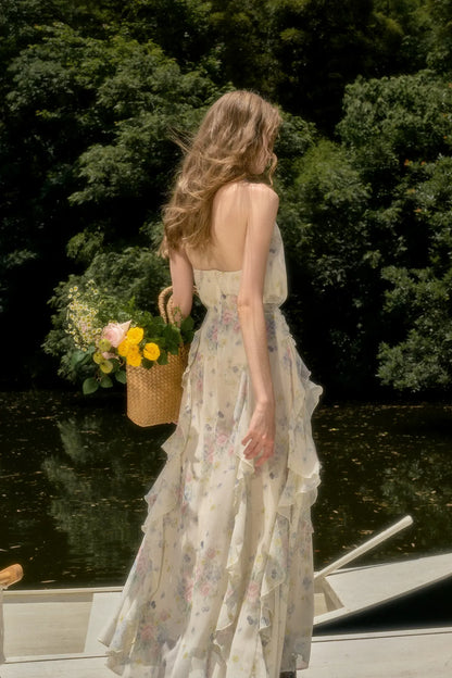 Blossom Ruffle Halter Dress