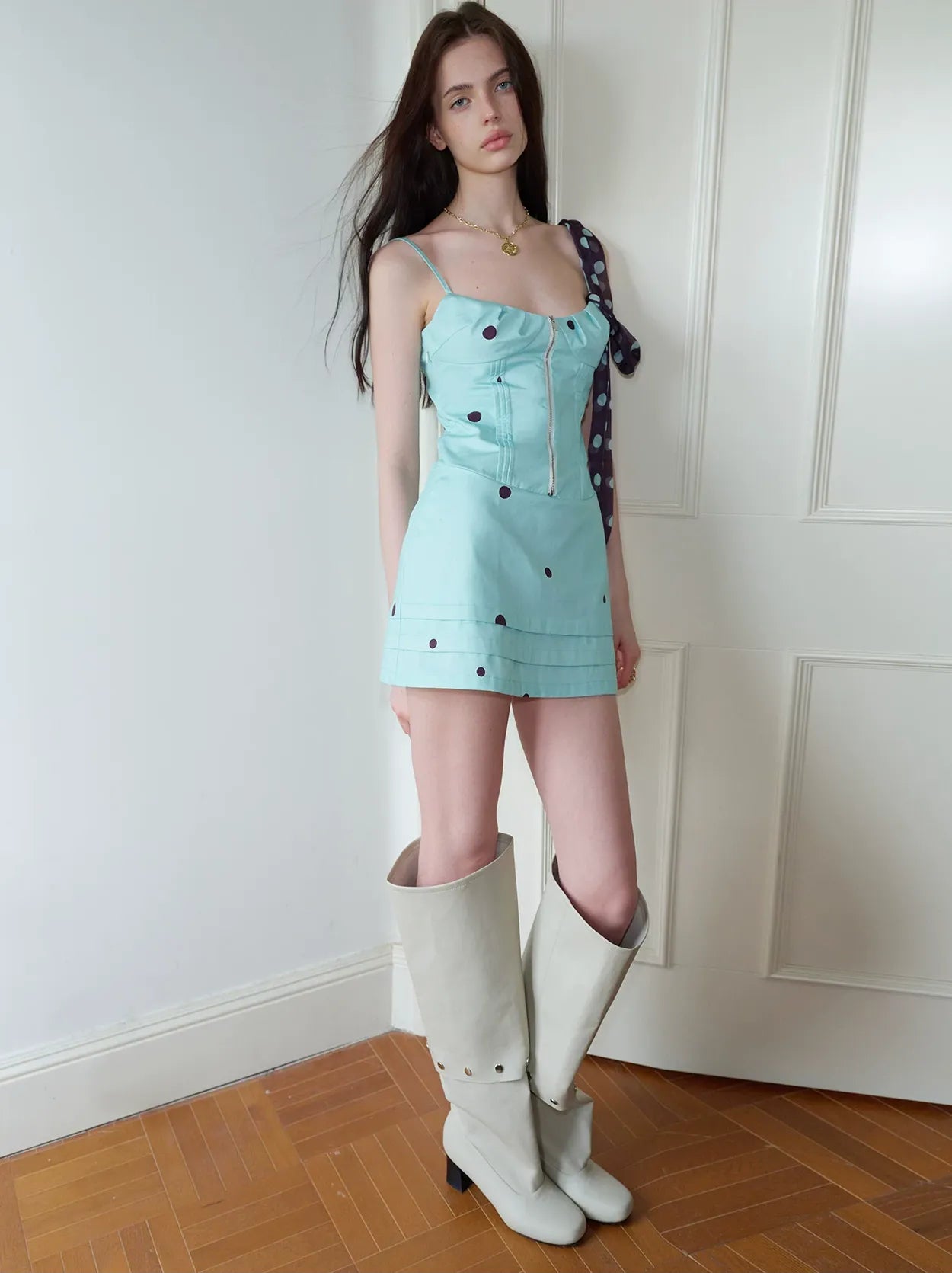 Polka Dot Tied Dress