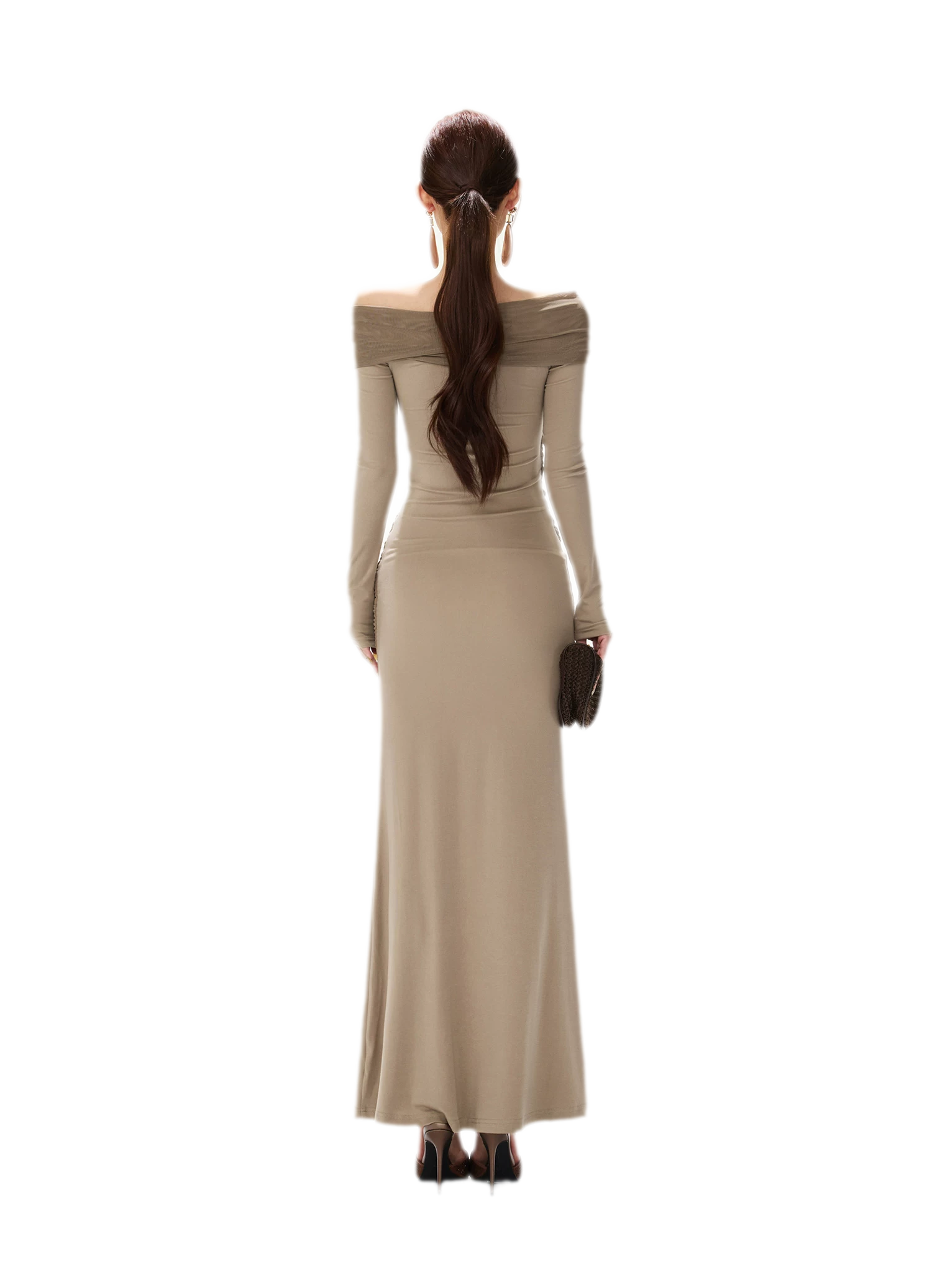 Mesh Twist Mermaid Knit Dress