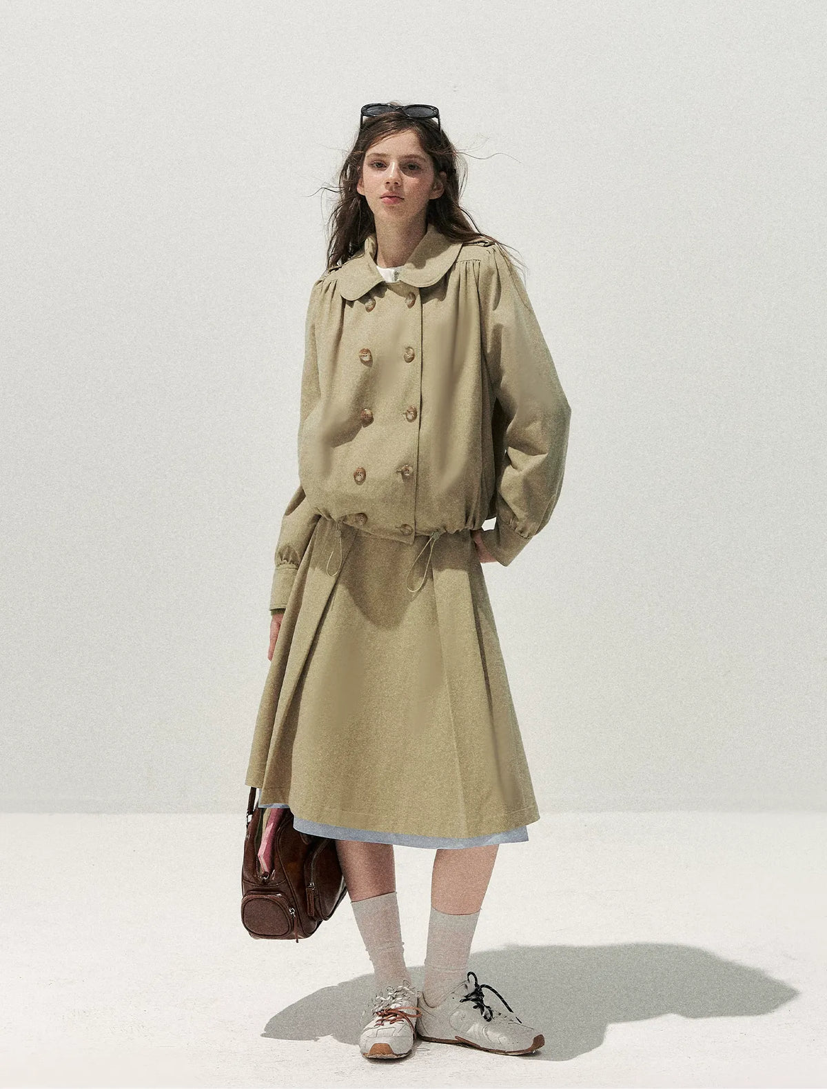 Peter Pan Collar Trench Dress