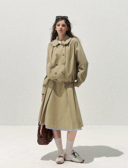Peter Pan Collar Trench Dress