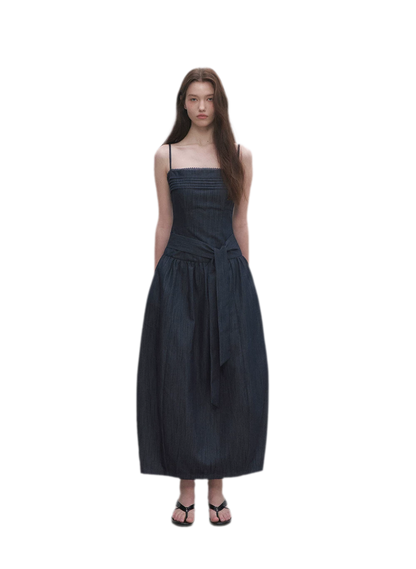 Tie Waist A-Line Dress