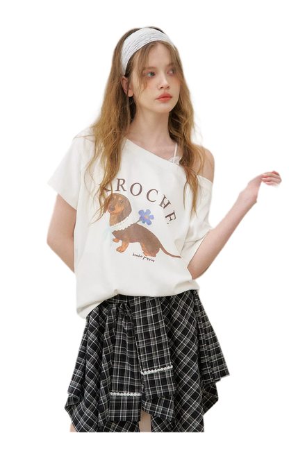 Handpainted Dachshund Tee Cami