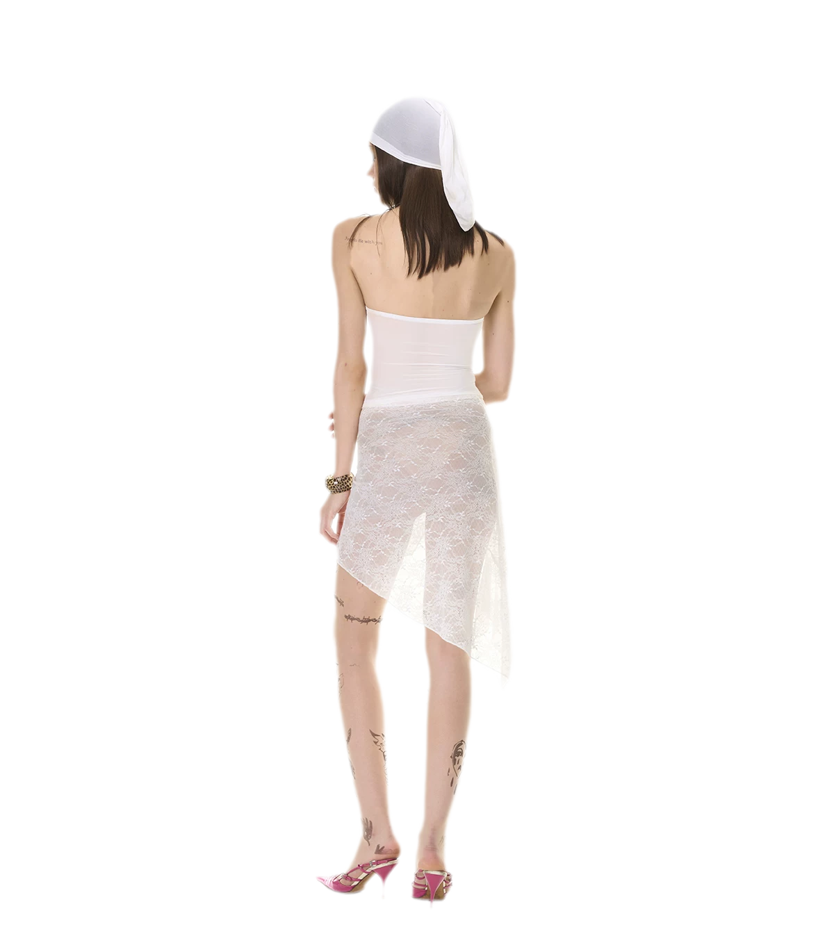 Lace Layered Slim Skirt