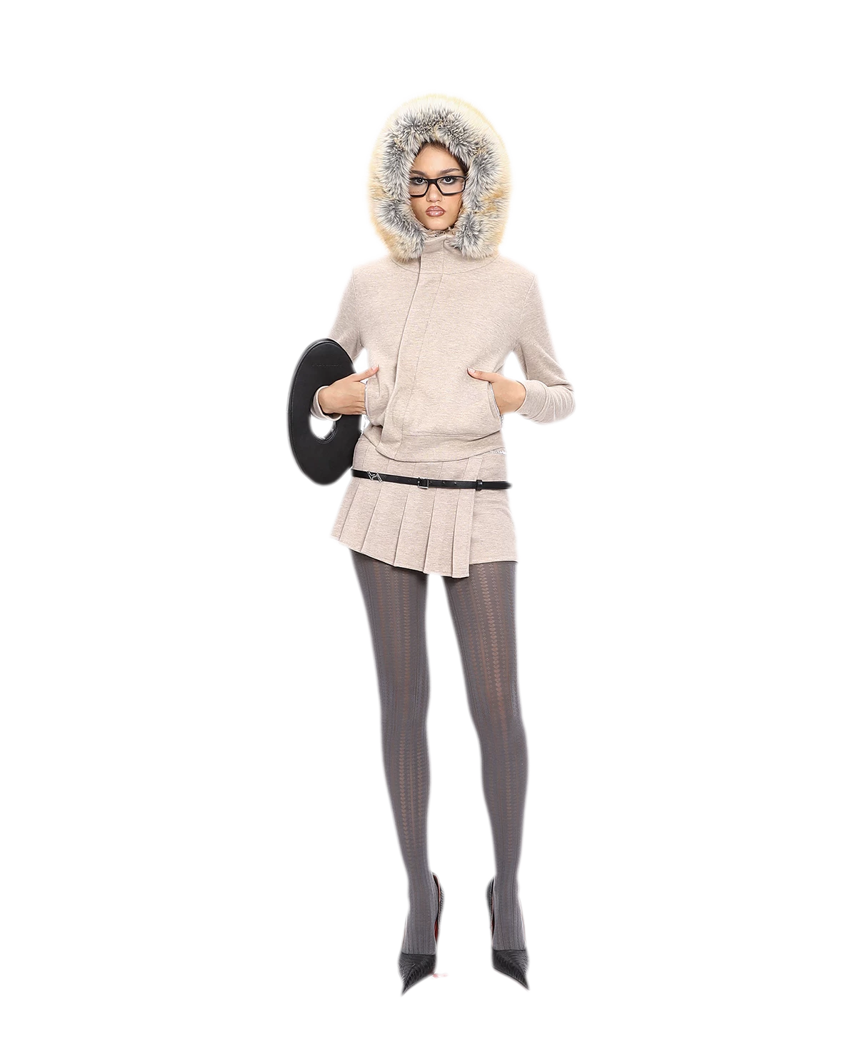 Hooded Plush Zip Set