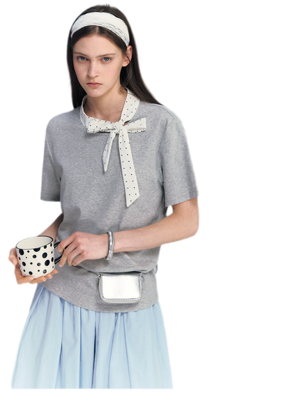 Polka Dot Bow T-Shirt