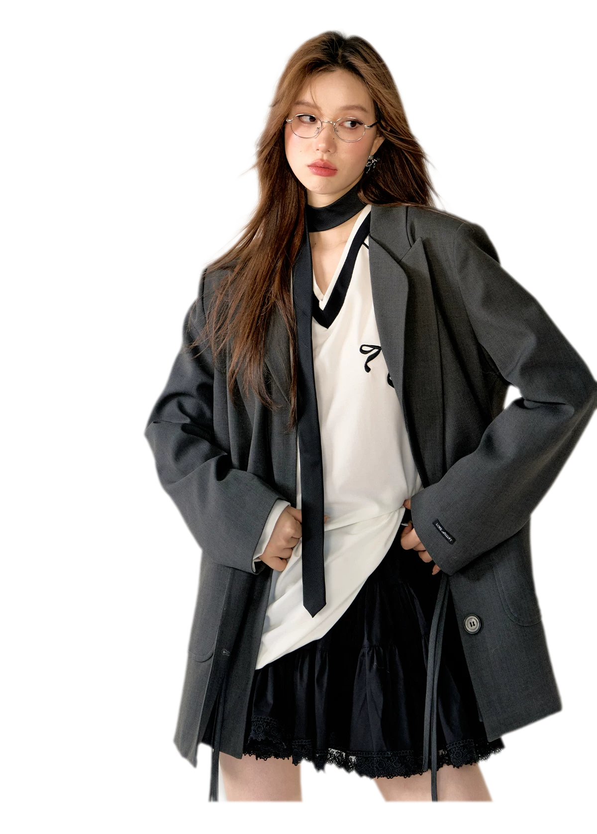 Blokette Jersey V-Neck Set